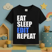 Eat Sleep Edit Repeat Editor Writer Journalist Reporter Toddler T-Shirt