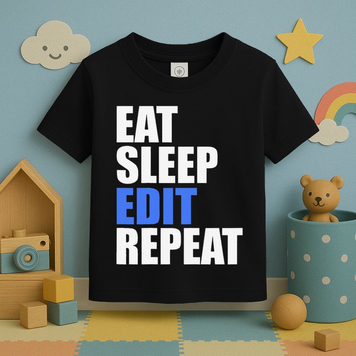 Eat Sleep Edit Repeat Editor Writer Journalist Reporter Toddler T-Shirt