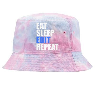 Eat Sleep Edit Repeat Editor Writer Journalist Reporter Tie-Dyed Bucket Hat