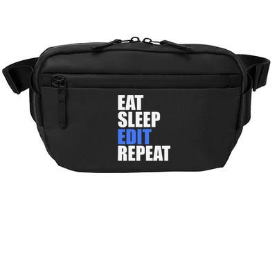 Eat Sleep Edit Repeat Editor Writer Journalist Reporter Crossbody Pack