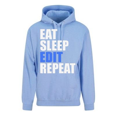 Eat Sleep Edit Repeat Editor Writer Journalist Reporter Unisex Surf Hoodie