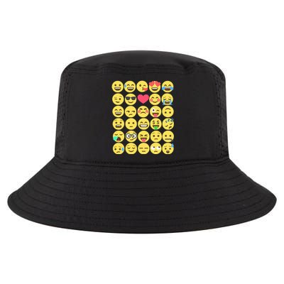 Emoticon Set Cool Comfort Performance Bucket Hat