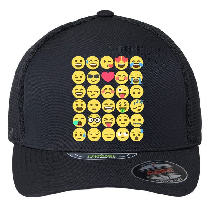 Emoticon Set Flexfit Unipanel Trucker Cap