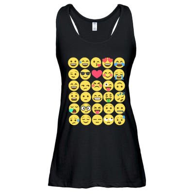 Emoticon Set Ladies Essential Flowy Tank