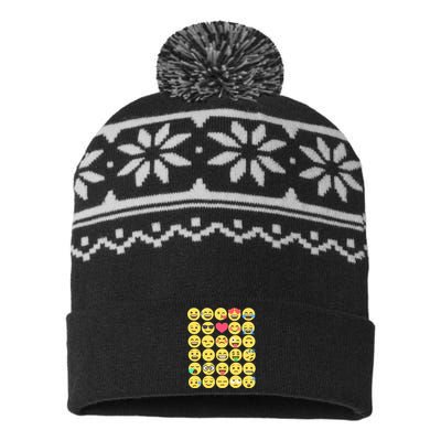 Emoticon Set USA-Made Snowflake Beanie