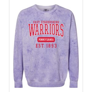 East Stroudsburg ESU Warriors Est. Date Colorblast Crewneck Sweatshirt