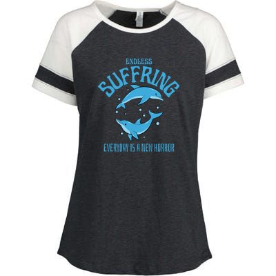 Endless Suffering Everyday Is A New Horror Enza Ladies Jersey Colorblock Tee