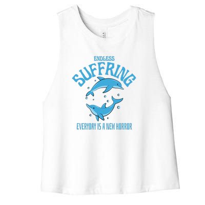 Endless Suffering Everyday Is A New Horror Women's Racerback Cropped Tank