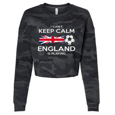 England Soccer English Player Flag Ball Cropped Pullover Crew