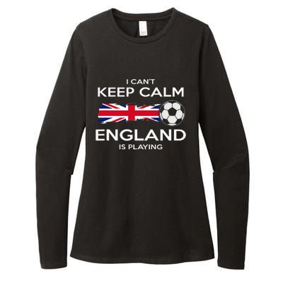 England Soccer English Player Flag Ball Womens CVC Long Sleeve Shirt