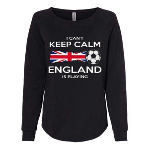 England Soccer English Player Flag Ball Womens California Wash Sweatshirt