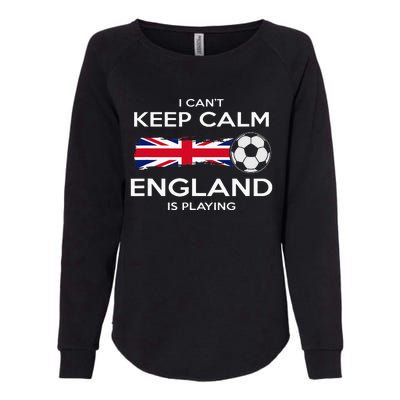 England Soccer English Player Flag Ball Womens California Wash Sweatshirt