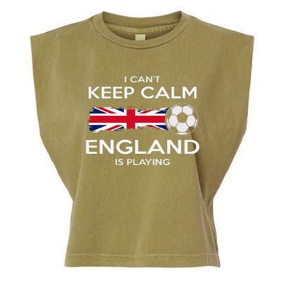 England Soccer English Player Flag Ball Garment-Dyed Women's Muscle Tee