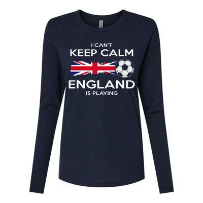 England Soccer English Player Flag Ball Womens Cotton Relaxed Long Sleeve T-Shirt