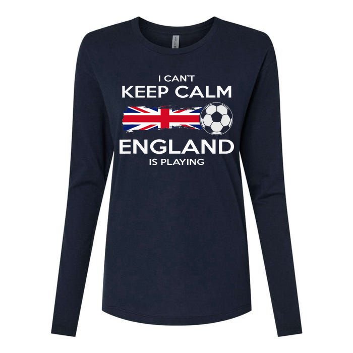 England Soccer English Player Flag Ball Womens Cotton Relaxed Long Sleeve T-Shirt