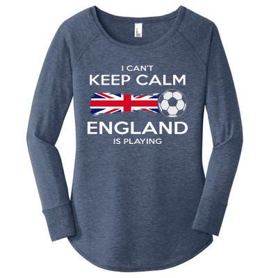 England Soccer English Player Flag Ball Women's Perfect Tri Tunic Long Sleeve Shirt