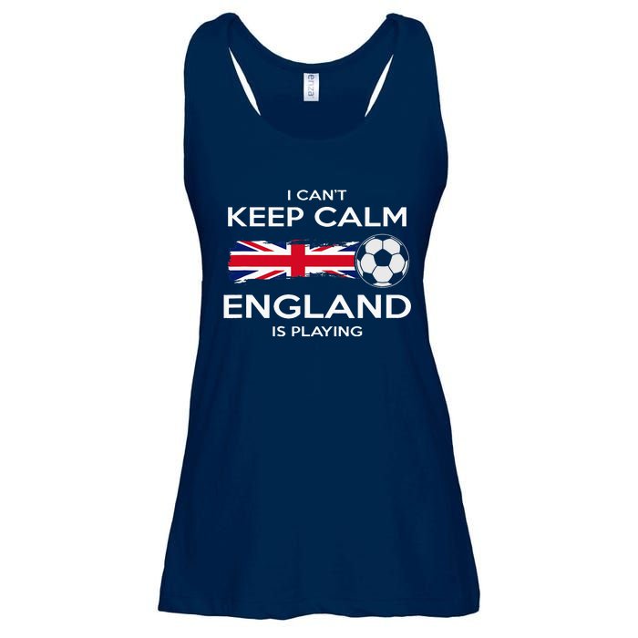 England Soccer English Player Flag Ball Ladies Essential Flowy Tank