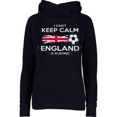 England Soccer English Player Flag Ball Womens Funnel Neck Pullover Hood