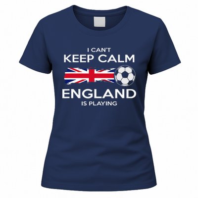 England Soccer English Player Flag Ball Women's T-Shirt