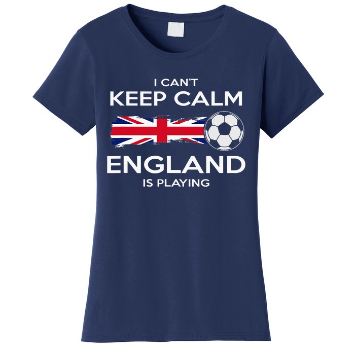 England Soccer English Player Flag Ball Women's T-Shirt