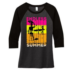 Endless Summer Women's Tri-Blend 3/4-Sleeve Raglan Shirt