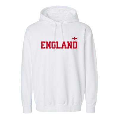 English Soccer English Flag Garment-Dyed Fleece Hoodie