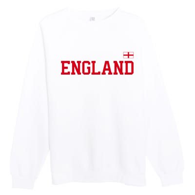 English Soccer English Flag Premium Crewneck Sweatshirt