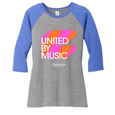 Eurovision Song Eurovision 2024 United By Music Women's Tri-Blend 3/4-Sleeve Raglan Shirt