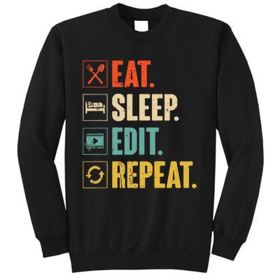 Eat Sleep Edit Repeat Vintage Editing Editor Sweatshirt