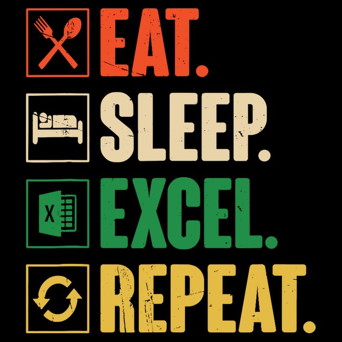 Eat Sleep Excel Repeat Funny Vintage Retro Excel Impact Tech Backpack