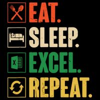 Eat Sleep Excel Repeat Funny Vintage Retro Excel Wool Snapback Cap