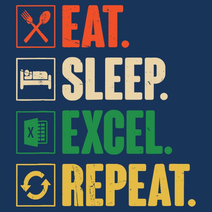Eat Sleep Excel Repeat Funny Vintage Retro Excel Knit Cap Winter Beanie