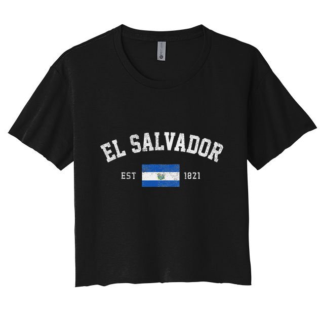 El Salvador Est. 1821 Salvadoran Flag Independence Day Crop Top