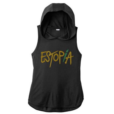 Estopa Sttopy Ladies PosiCharge Tri-Blend Wicking Draft Hoodie Tank