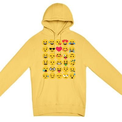 Emoticon Set Premium Pullover Hoodie