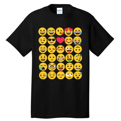 Emoticon Set Tall T-Shirt