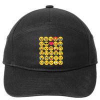 Emoticon Set 7-Panel Snapback Hat