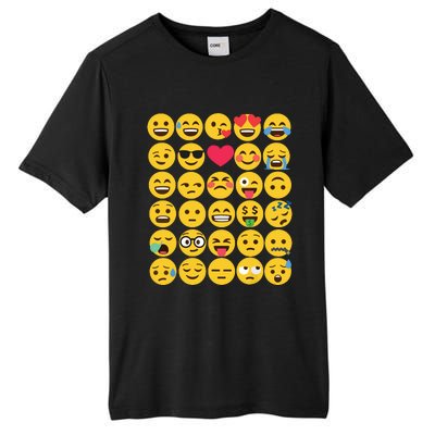 Emoticon Set Tall Fusion ChromaSoft Performance T-Shirt