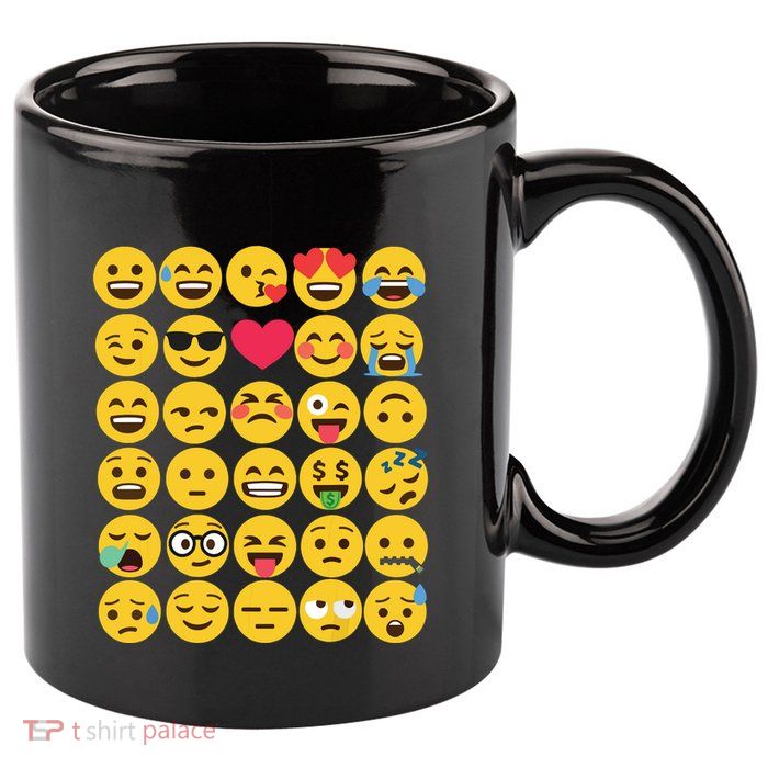 Emoticon Set 11oz C Handle Ceramic Mug