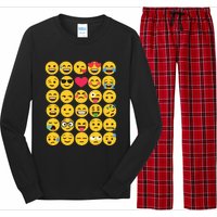 Emoticon Set Long Sleeve Pajama Set