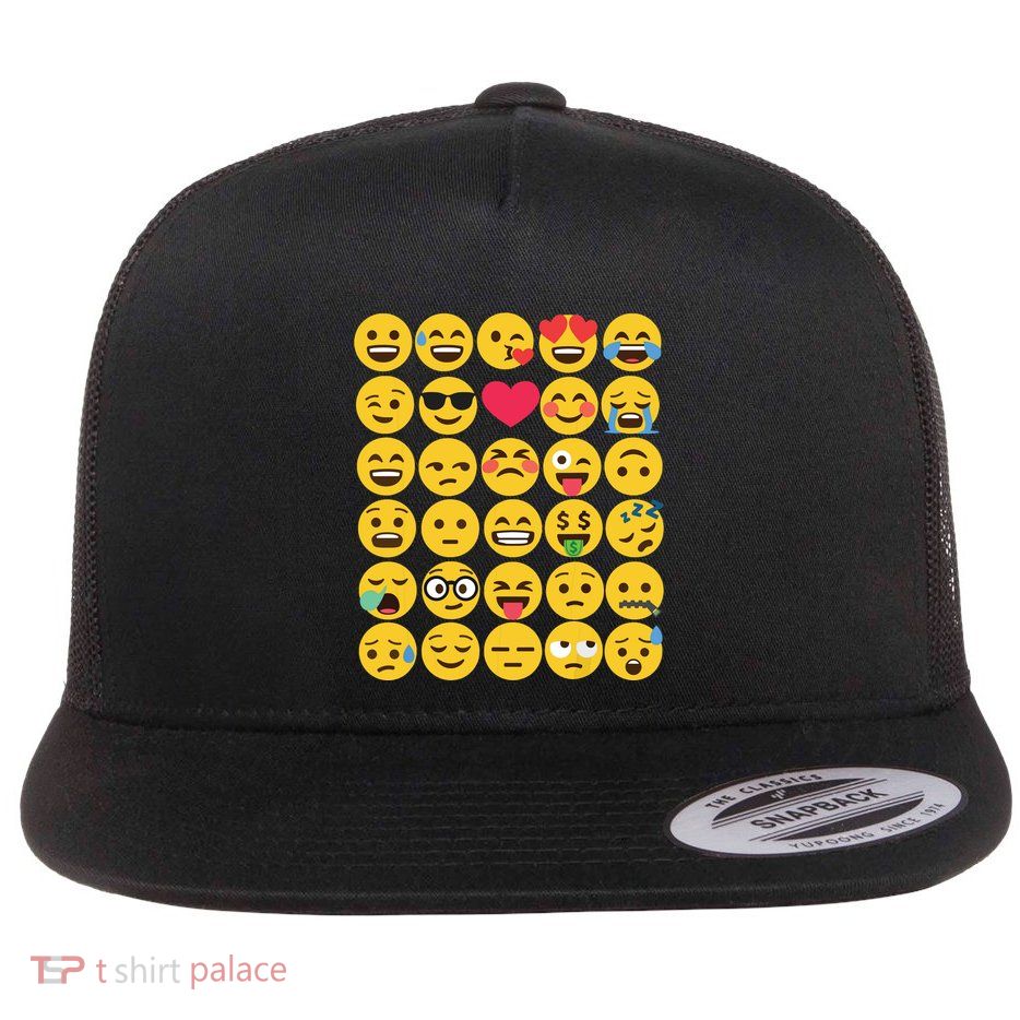 Emoticon Set Flatbill Hat