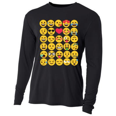 Emoticon Set Cooling Performance Long Sleeve Crew