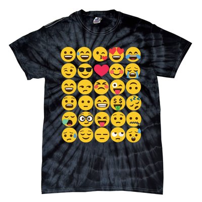 Emoticon Set Tie-Dye T-Shirt