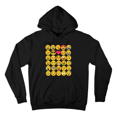 Emoticon Set Tall Hoodie