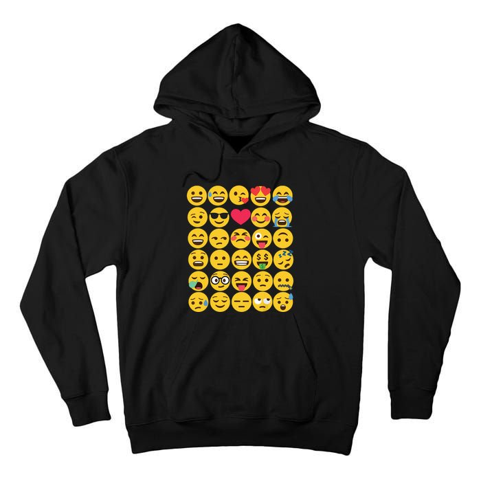 Emoticon Set Tall Hoodie