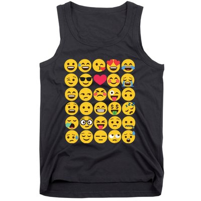 Emoticon Set Tank Top