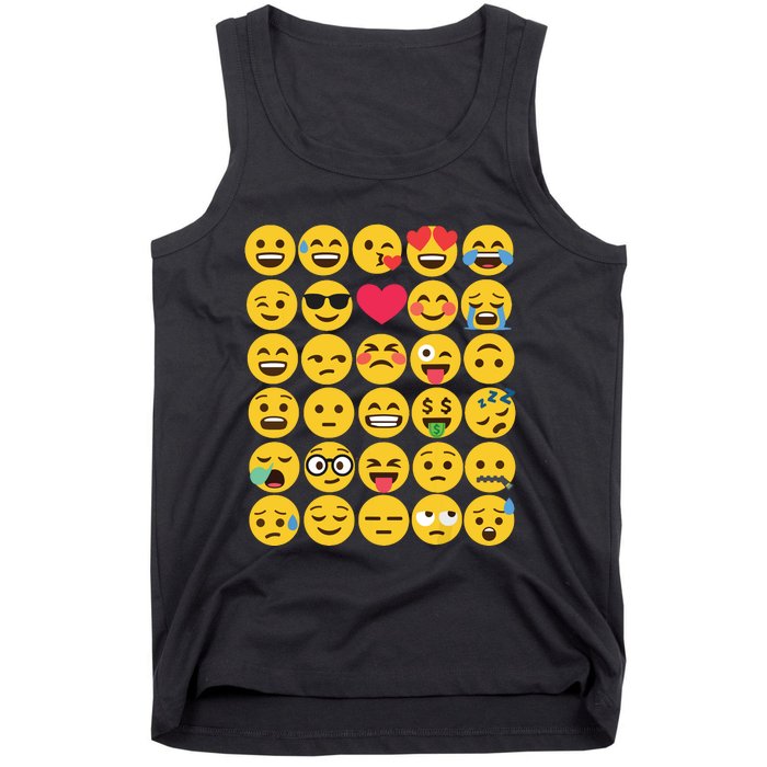 Emoticon Set Tank Top