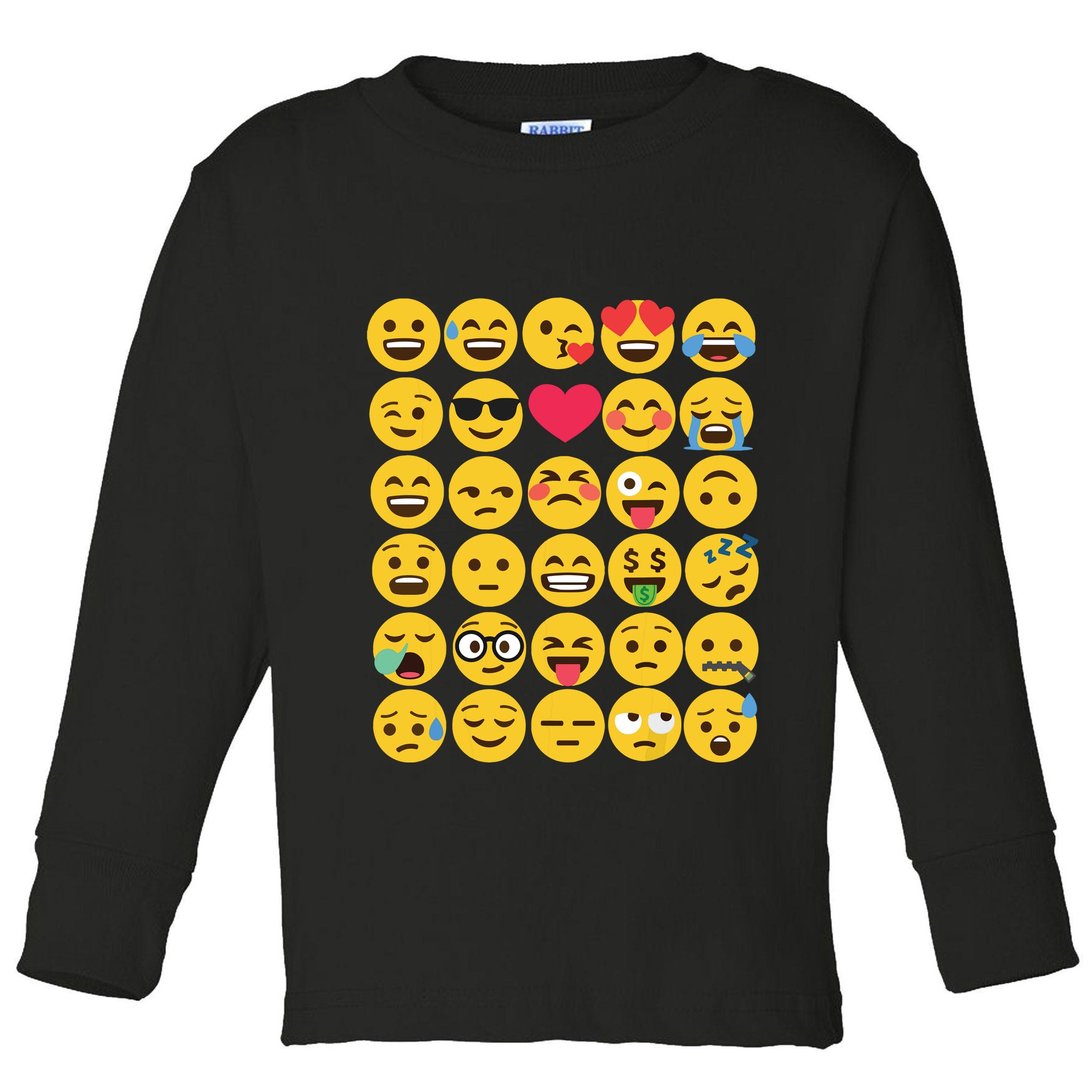Emoticon Set Toddler Long Sleeve Shirt