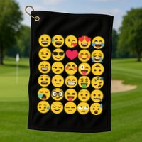 Emoticon Set Golf Towel