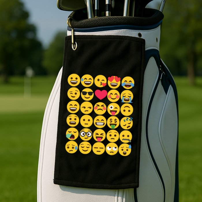 Emoticon Set Golf Towel